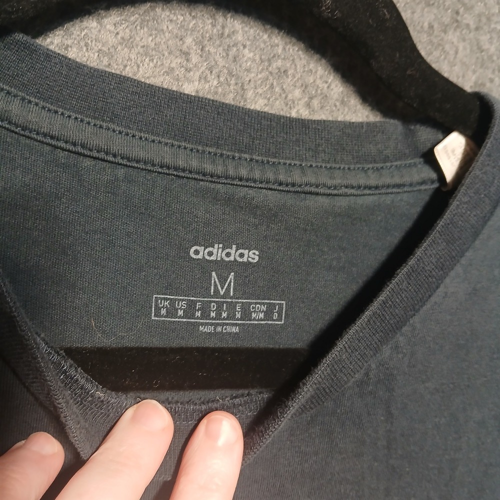 adidas Men's Black Multicolor Logo Graphic Crew Neck Short Sleeve T-Shirt Size M - Picture 4 of 6
